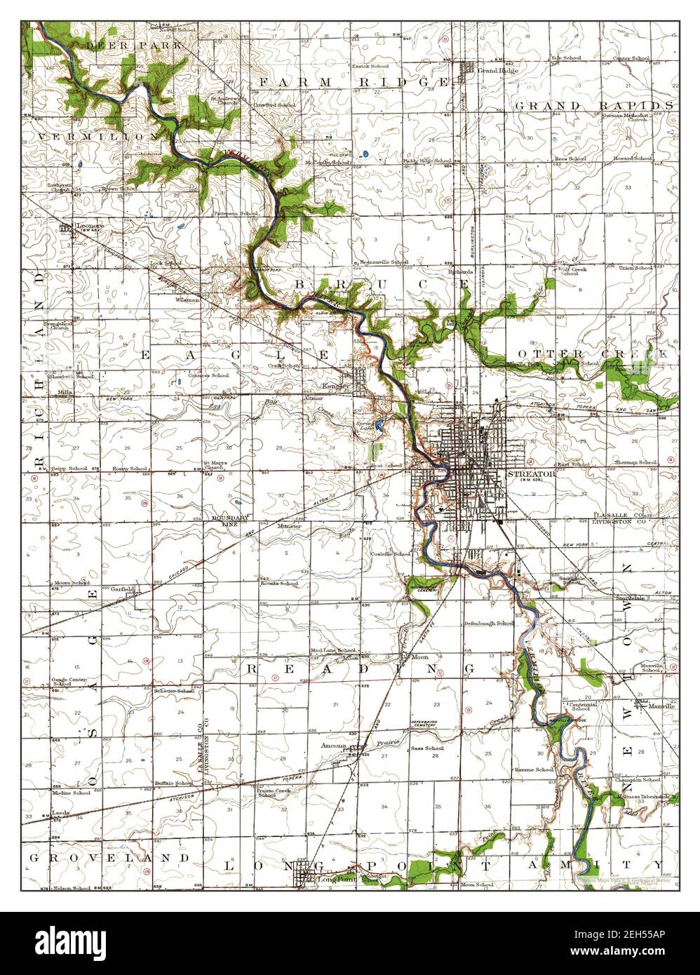 Streator, Illinois, map 1925, 162500, United States of America by