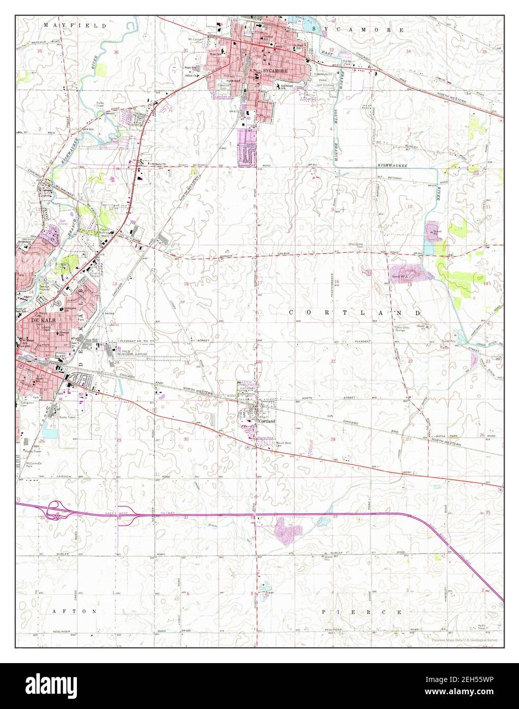 Map of sycamore Cut Out Stock Images & Pictures Alamy