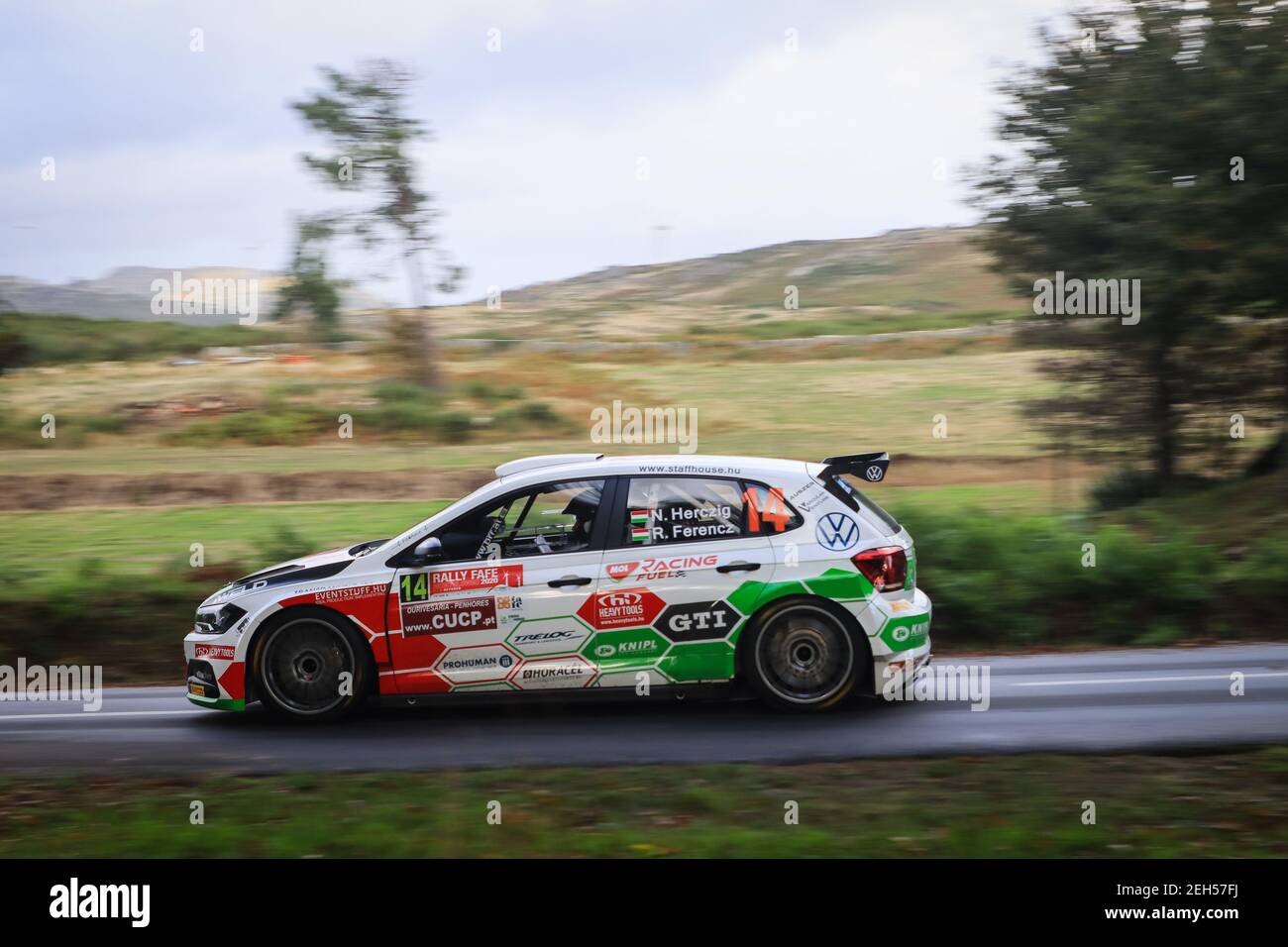14 HERCZIG Norbert (HUN), FERENCZ Ramon (HUN), Team MOL Racing Team,  Volkswagen Polo GTI R5, action during the 2020 Rally Fafe Montelongo, 3rd  round of the 2020 FIA European Rally Championship, from