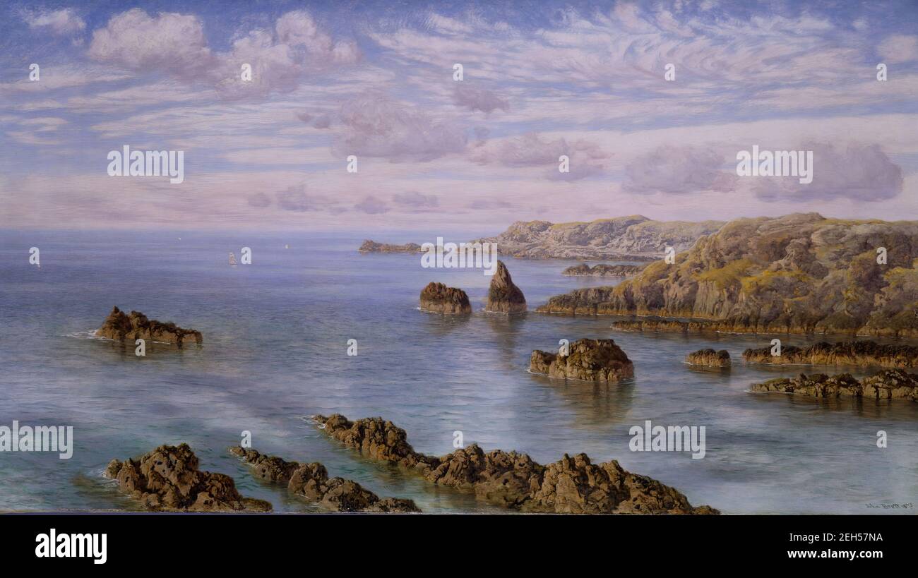 Southern Coast of Guernsey, 1875. Stock Photo