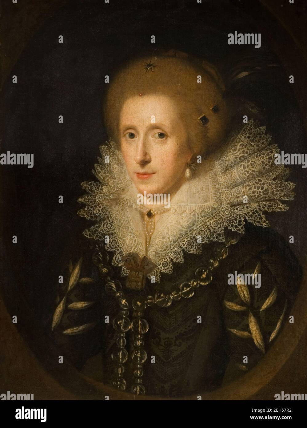 Lady Of The Brereton Family, 16001625. Portrait is possibly of Jane