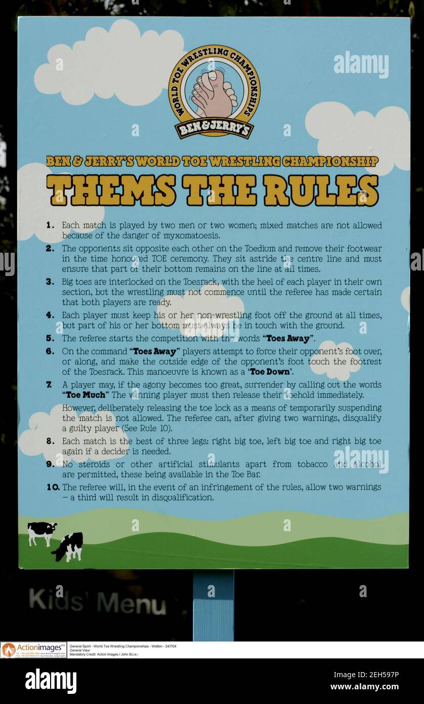 World toe wrestling championships hires stock photography and images