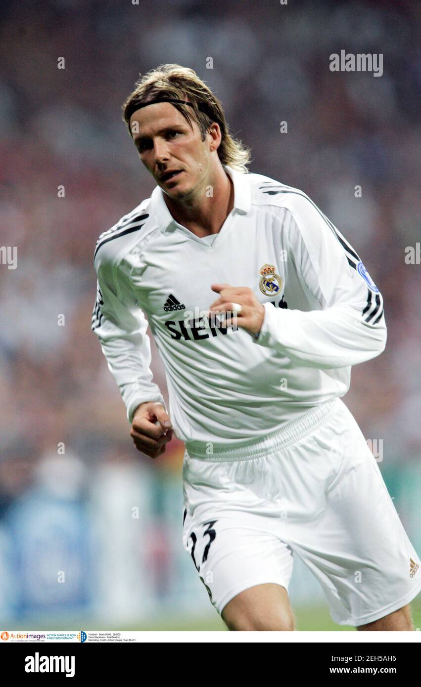 Football - Stock 05/06 , 28/9/05 David Beckham - Real Madrid Mandatory Credit: Action Images / Alex Morton Stock Photo - Alamy Football - Stock 05/06 , 28/9/05 David Beckham - Real Madrid Mandatory Credit: Action Images / Alex Morton Stock Photo - Alamy