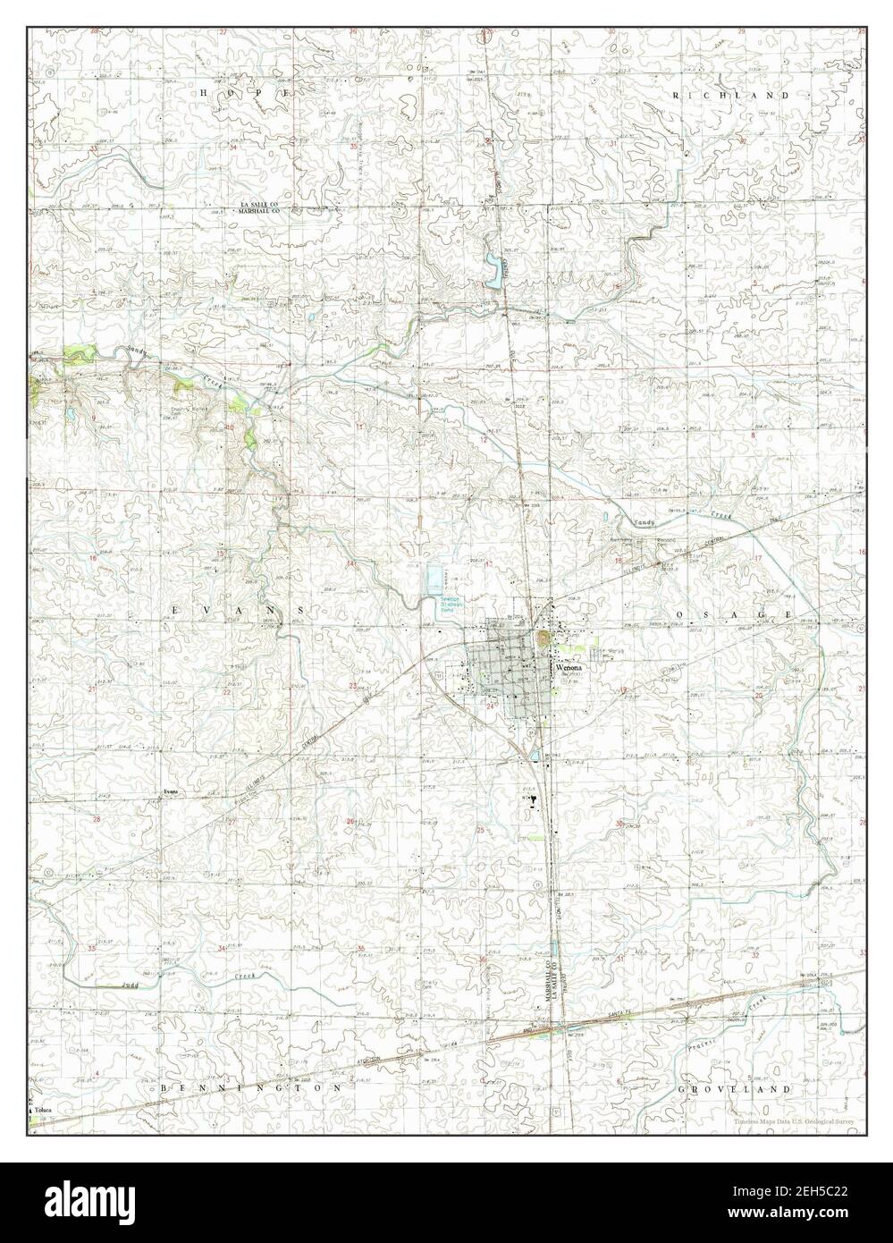 Wenona, Illinois, map 1984, 124000, United States of America by