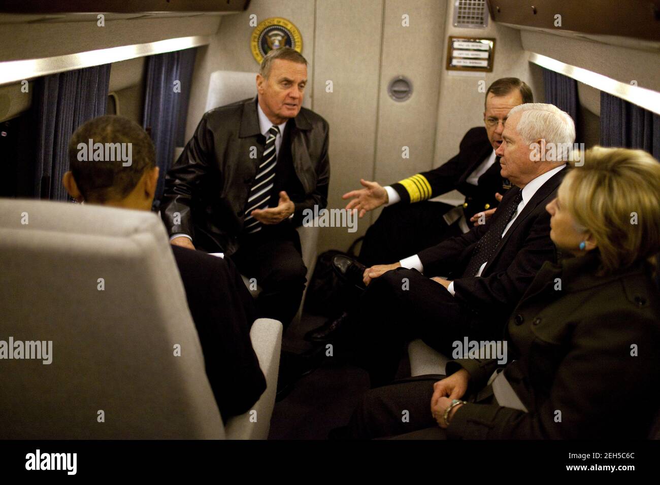 As President Barack Obama reads over his speech, his national security