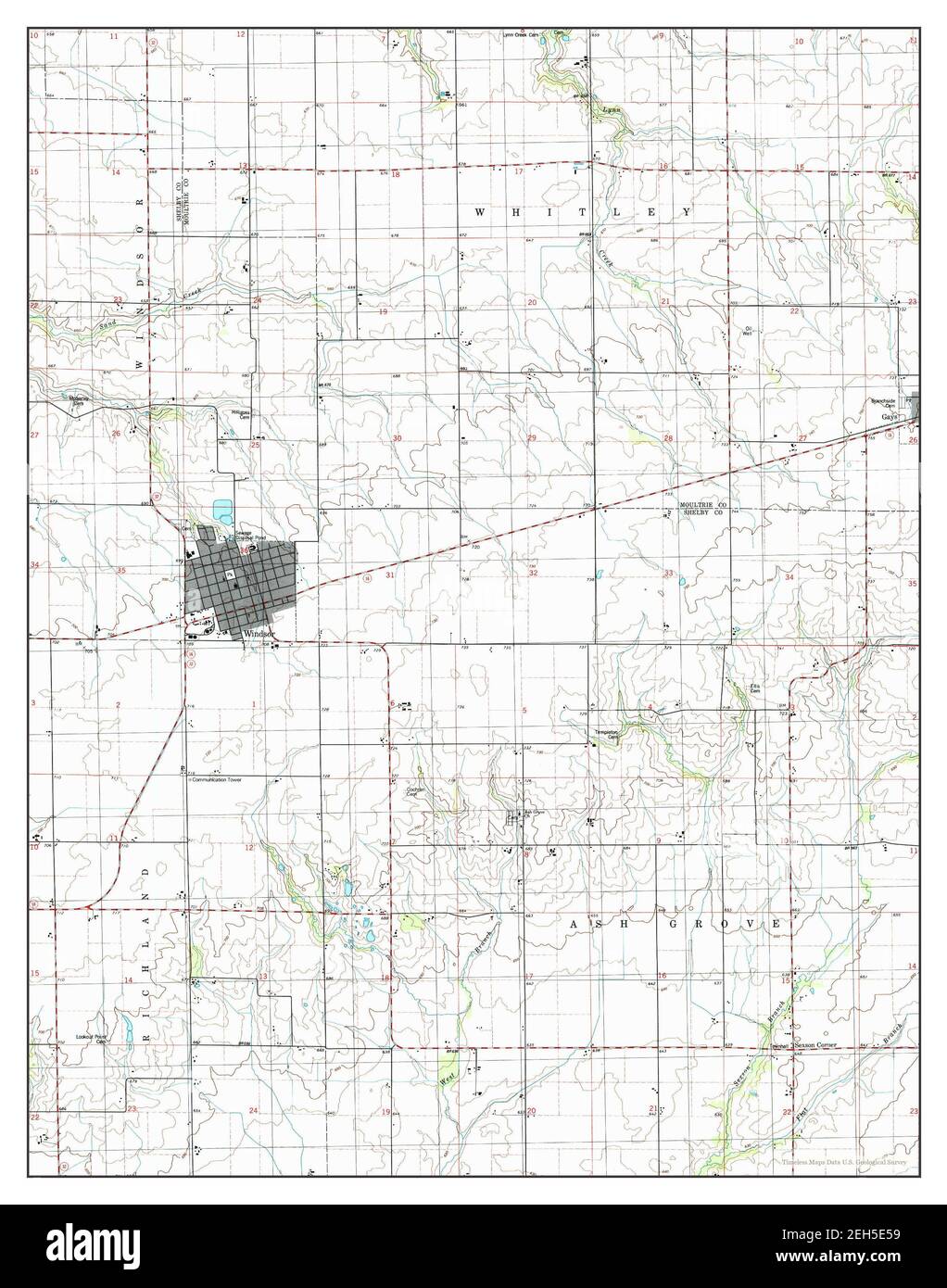 Windsor, Illinois, map 1998, 1:24000, United States of America by ...