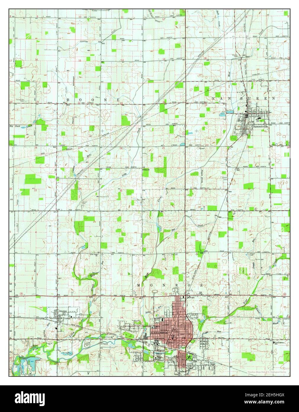 Alexandria indiana map hires stock photography and images Alamy