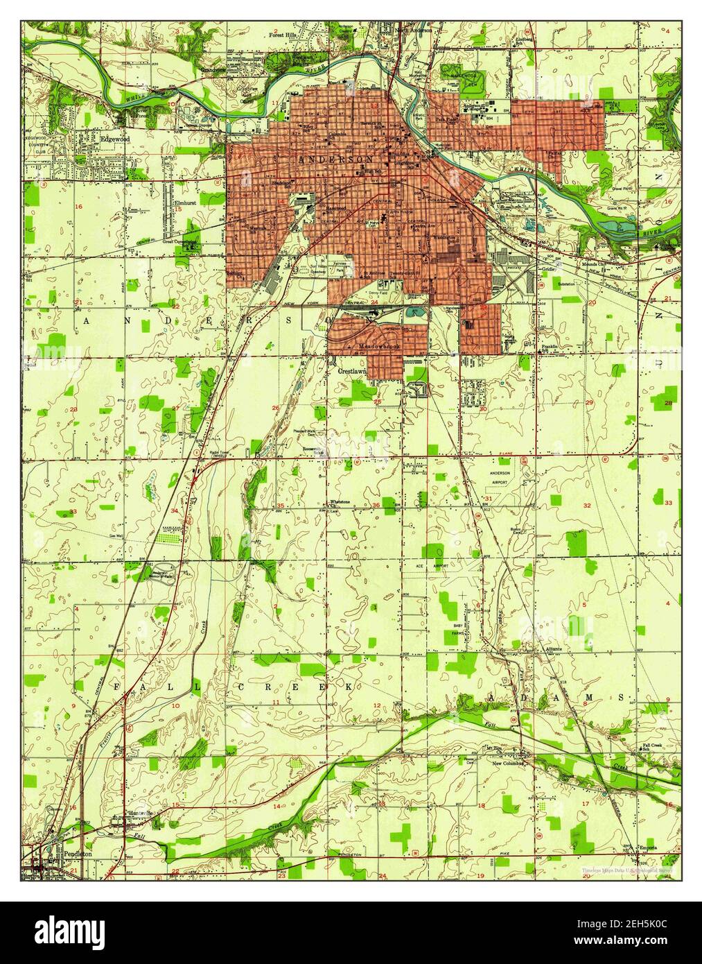 City Map Anderson Indiana 46012