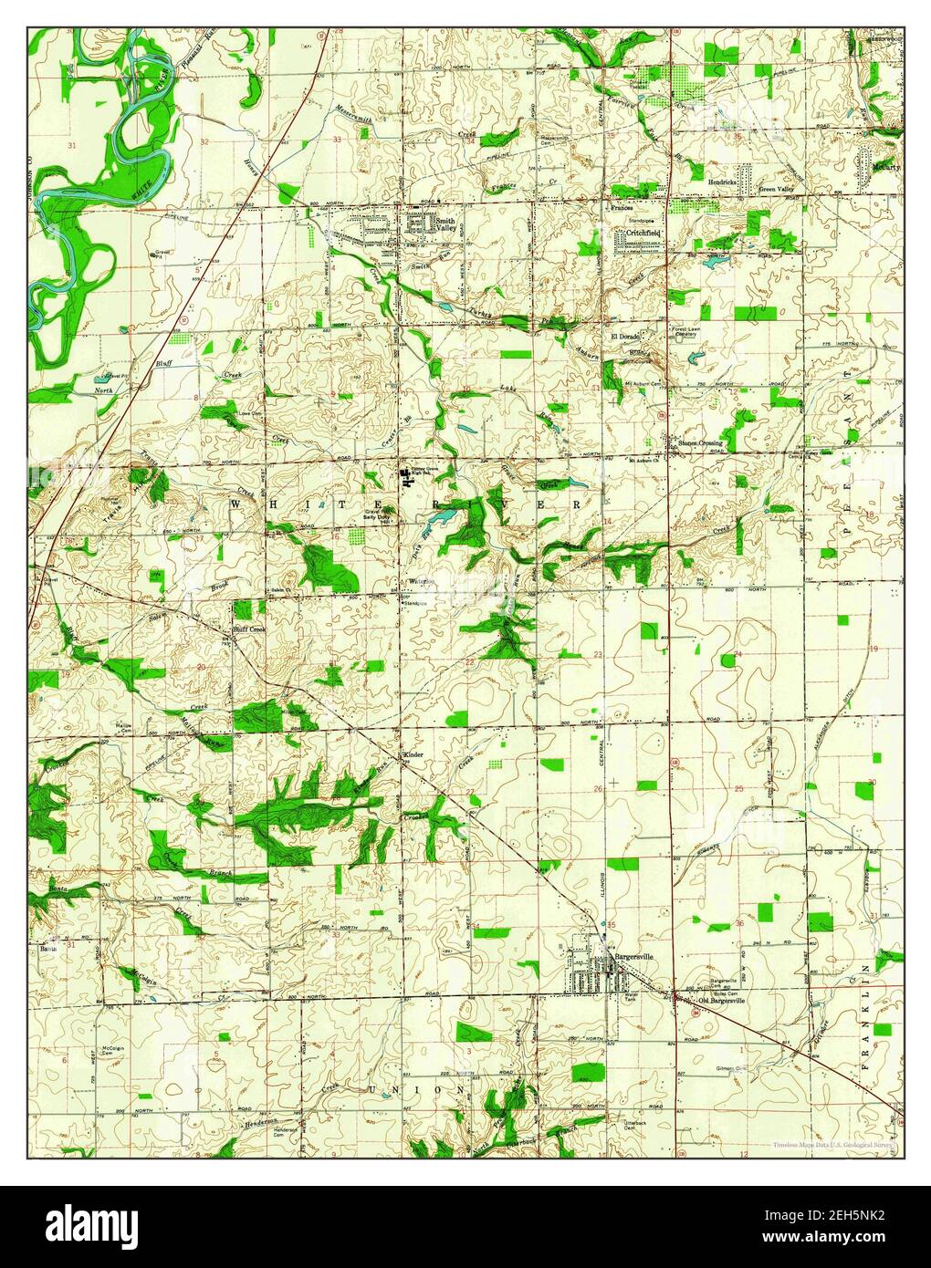 Bargersville, Indiana, map 1962, 124000, United States of America by