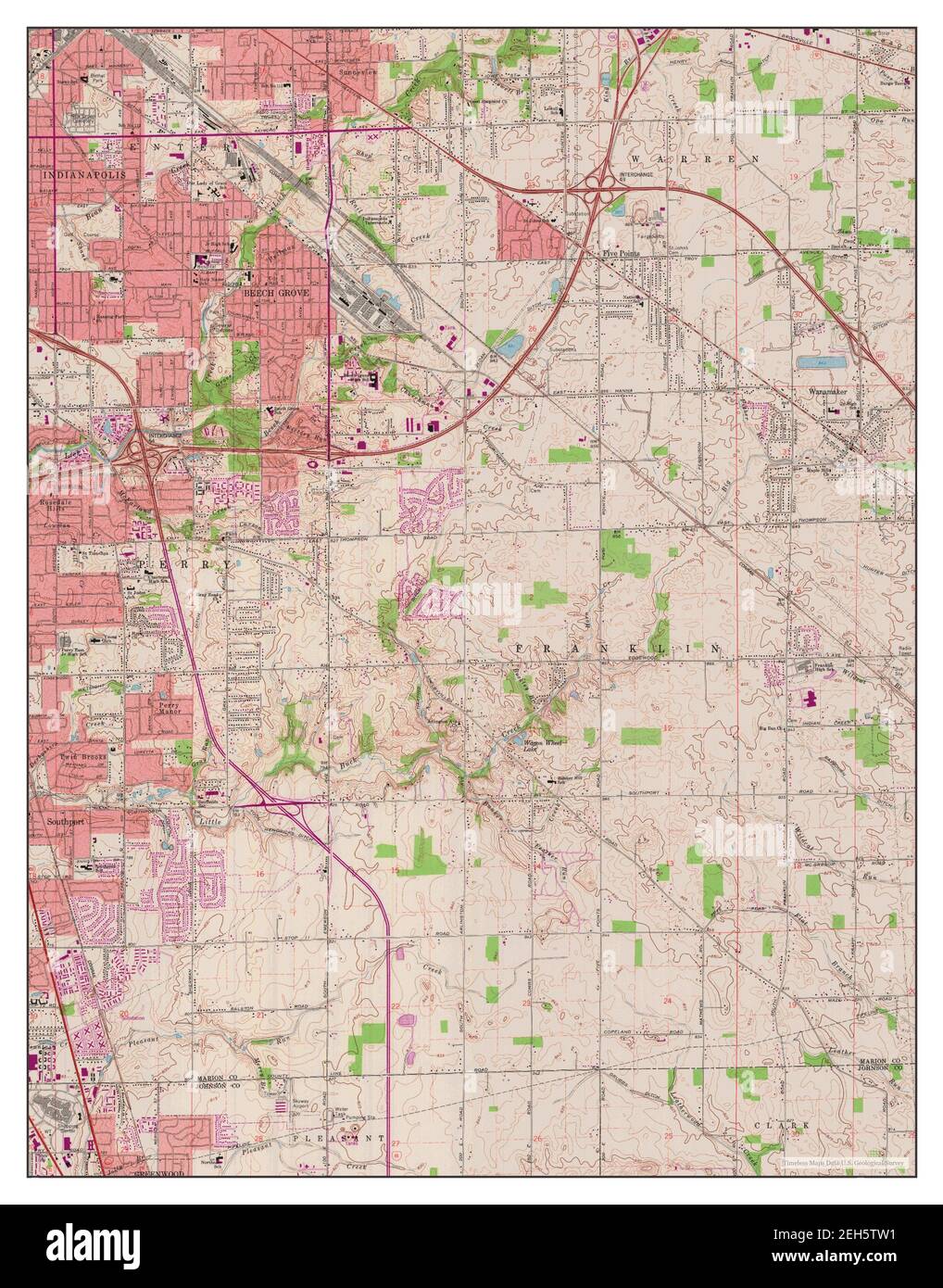 Map Of Beech Grove Indiana Beech Grove, Indiana, Map 1967, 1:24000, United States Of America By  Timeless Maps, Data U.s. Geological Survey Stock Photo - Alamy