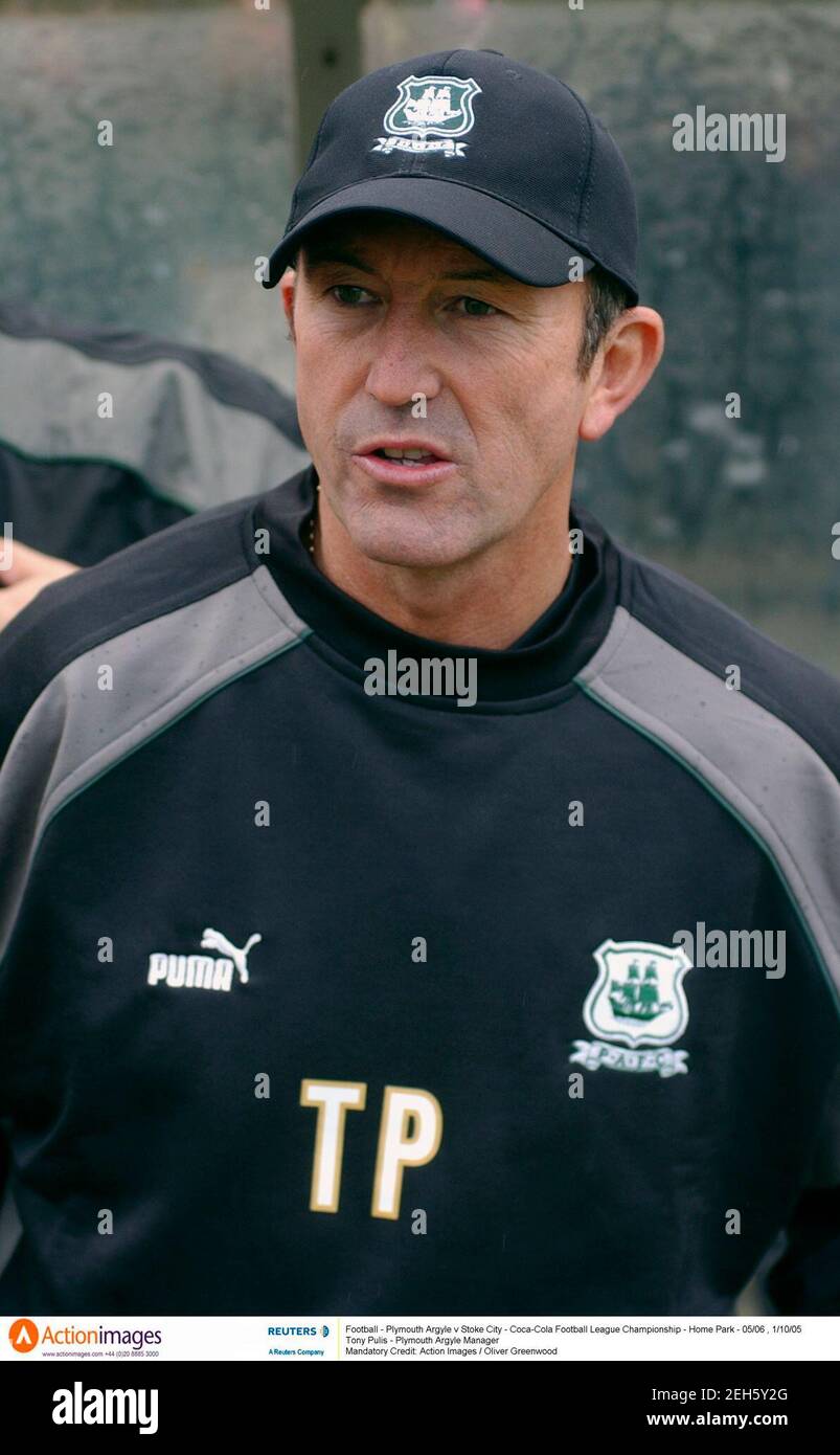 Football Plymouth Argyle V Stoke City Coca Cola Football League Championship Home Park 05 06 1 10 05 Tony Pulis Plymouth Argyle Manager Mandatory Credit Action Images Oliver Greenwood Stock Photo Alamy