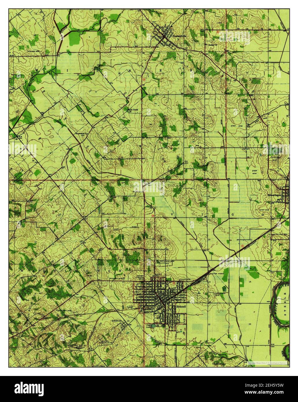 Map of bicknell Cut Out Stock Images & Pictures Alamy