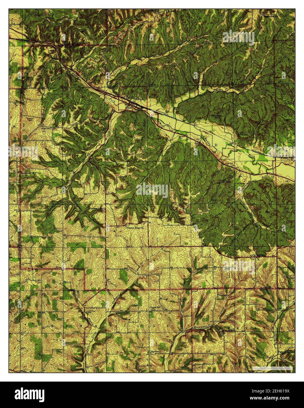 Borden, Indiana, map 1941, 124000, United States of America by