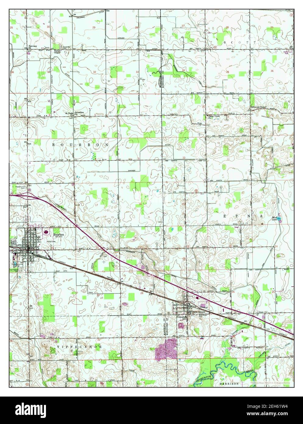 Bourbon county map Cut Out Stock Images & Pictures Alamy