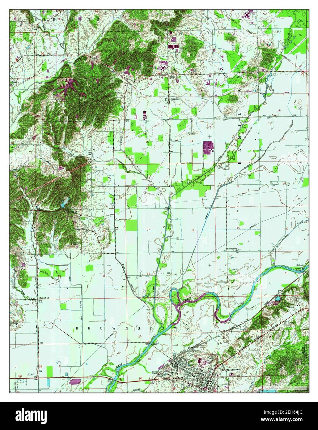 Map of brownstown hires stock photography and images Alamy