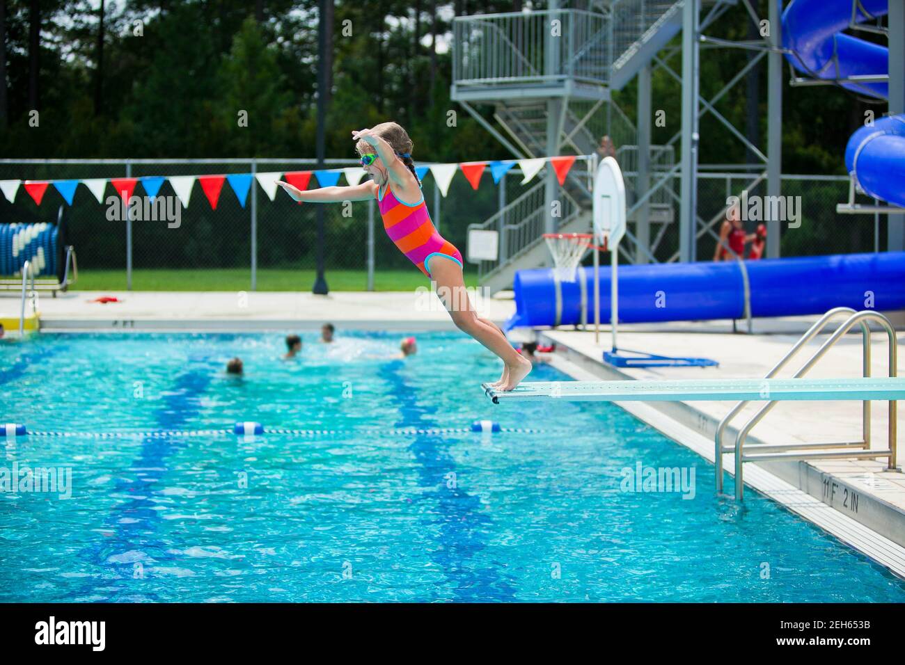 Little Girl Diving Board