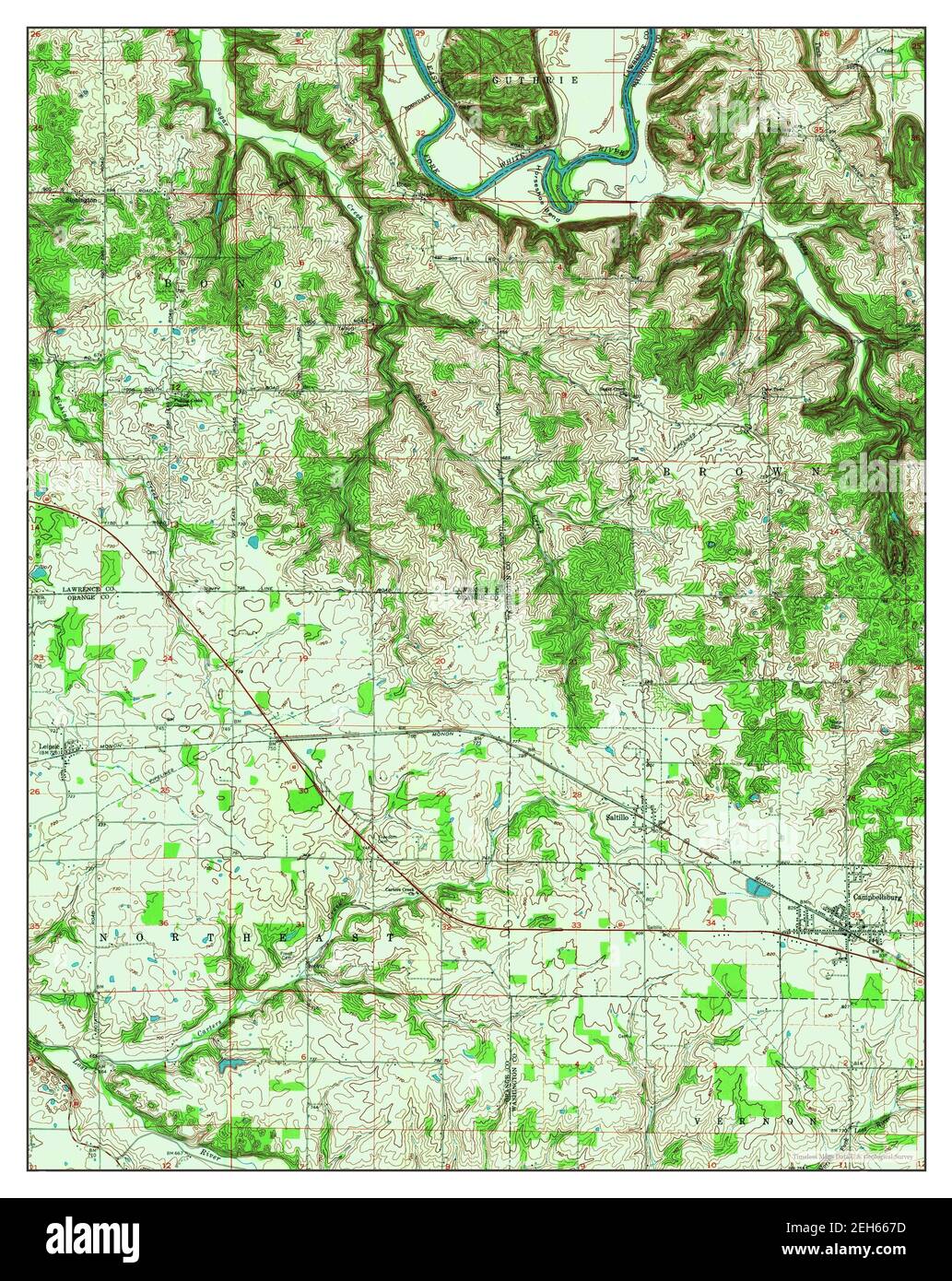 Campbellsburg map Cut Out Stock Images & Pictures Alamy