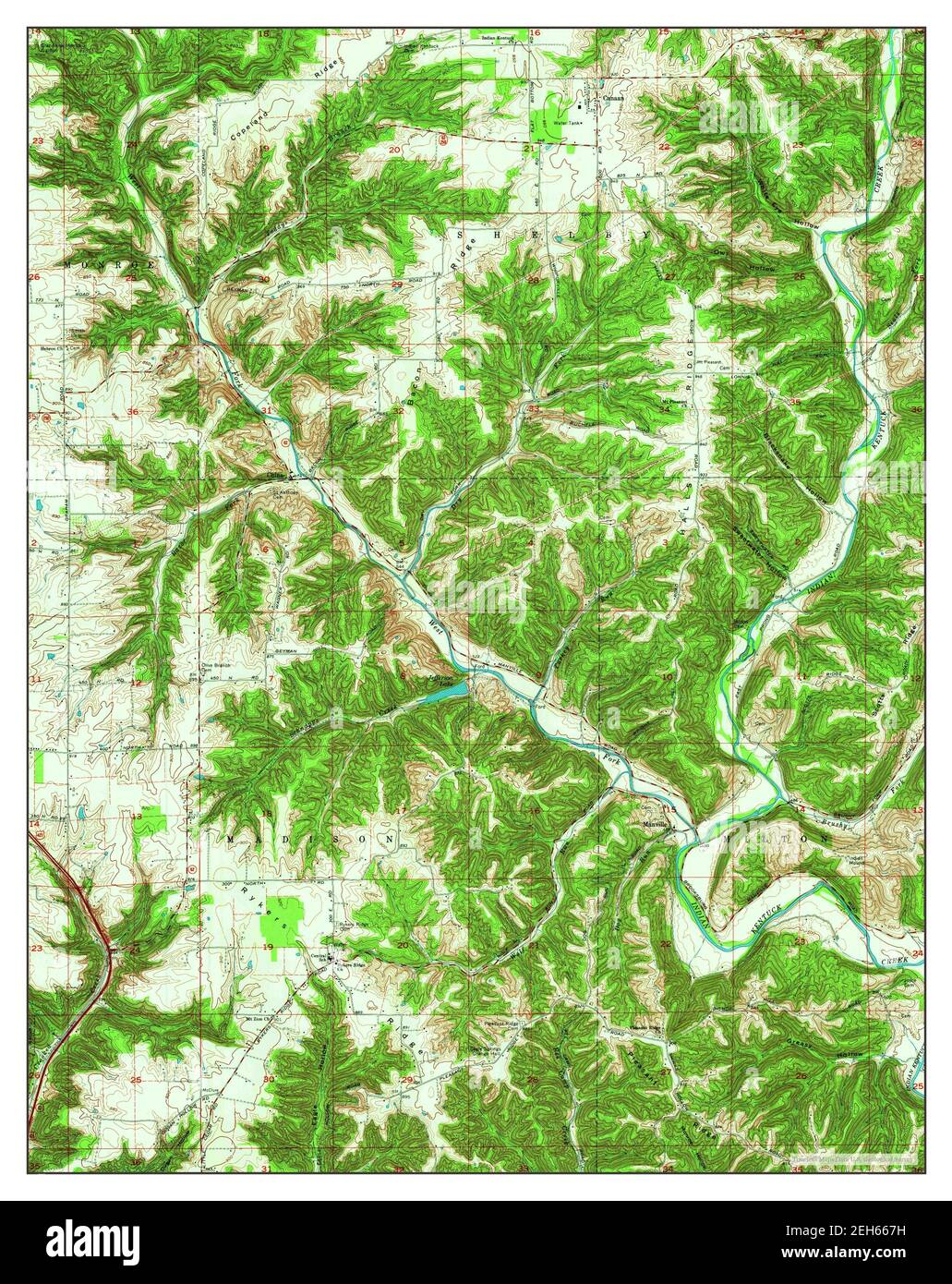 Canaan, Indiana, map 1971, 124000, United States of America by Timeless Maps, data U.S