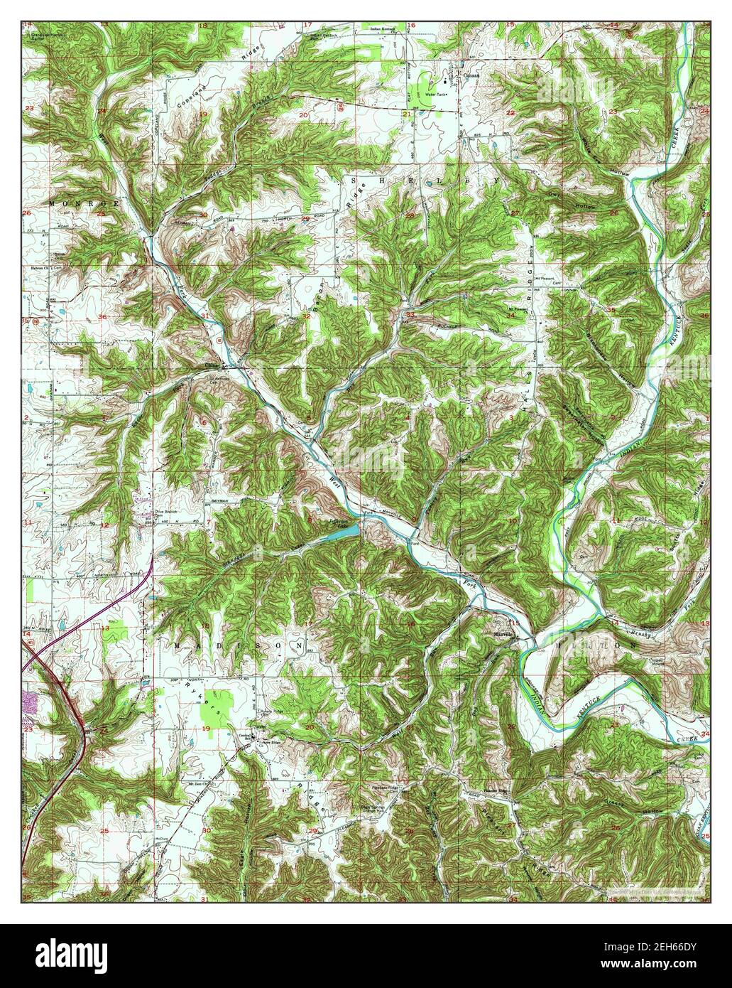 Canaan, Indiana, map 1971, 124000, United States of America by
