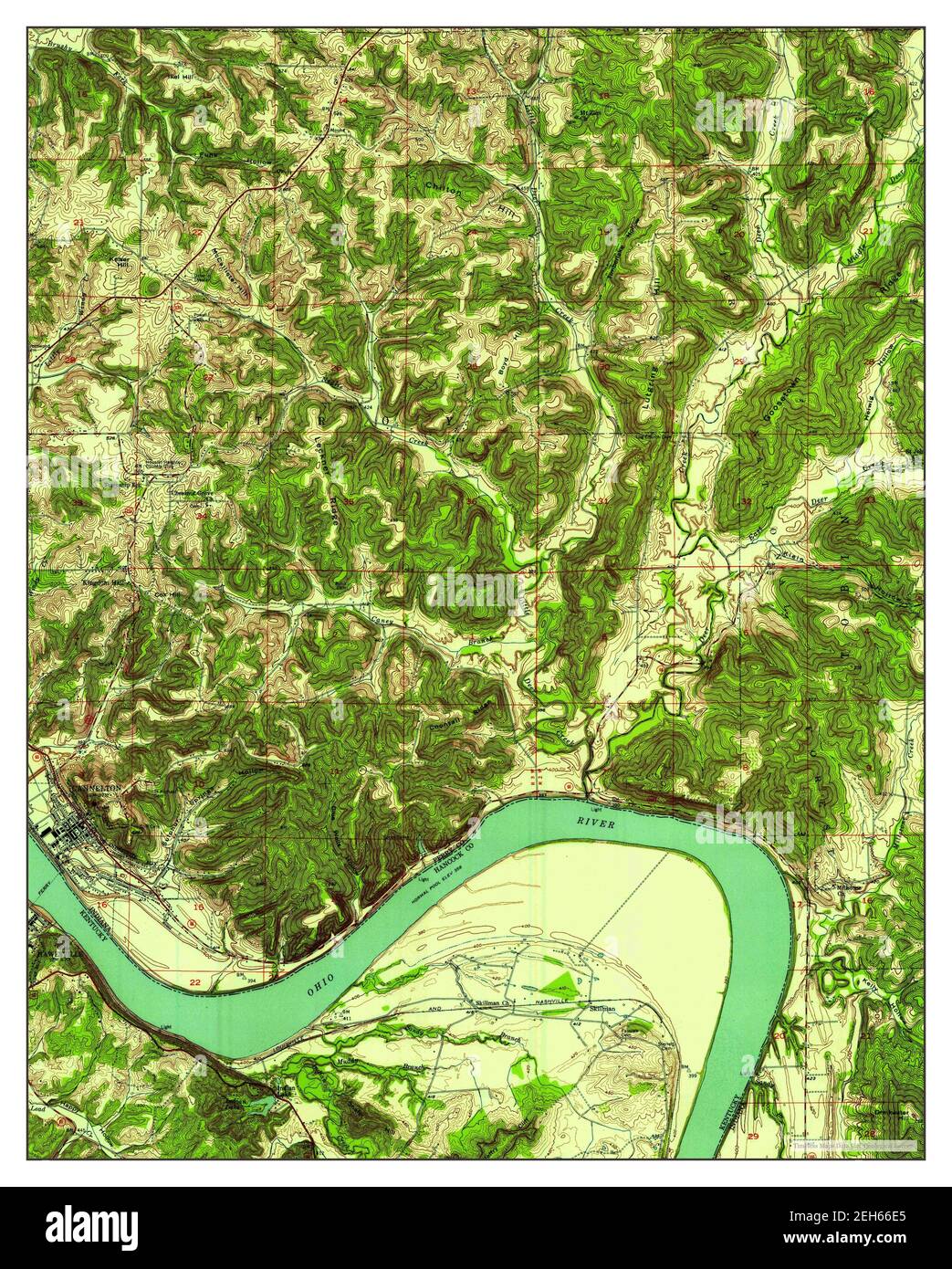 Cannelton, Indiana, map 1953, 124000, United States of America by