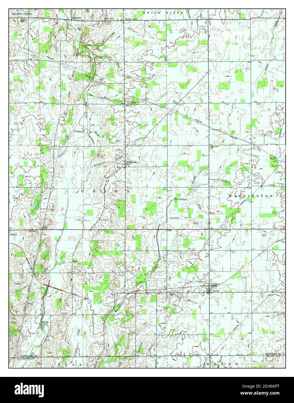 Carlos, Indiana, map 1960, 124000, United States of America by