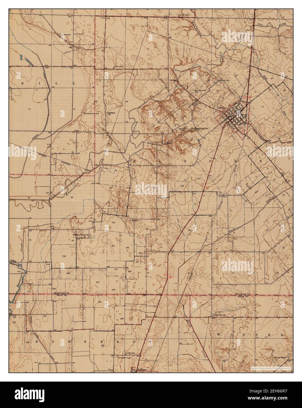 Map of carlisle indiana hires stock photography and images Alamy
