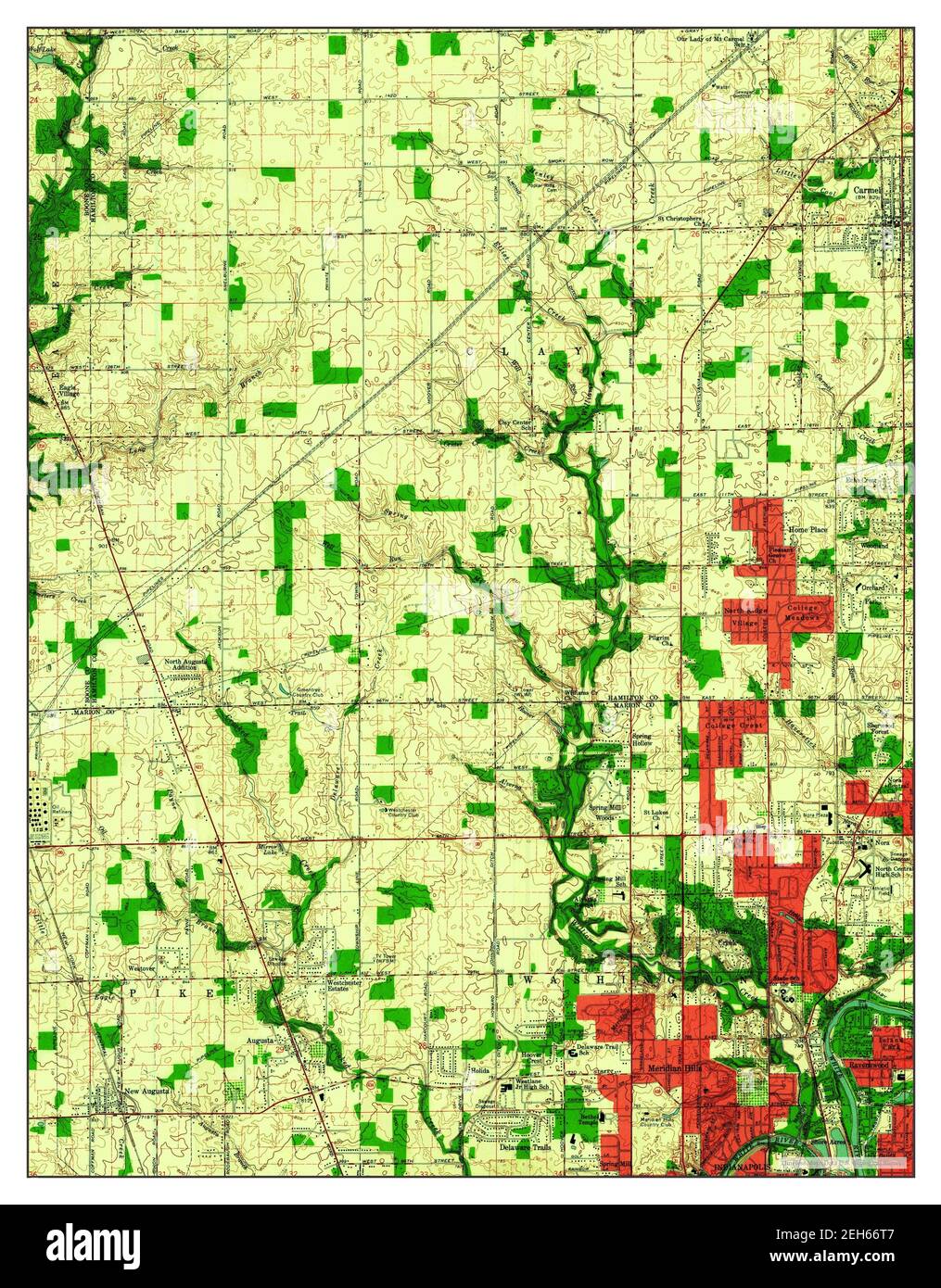 Carmel, Indiana, map 1959, 124000, United States of America by