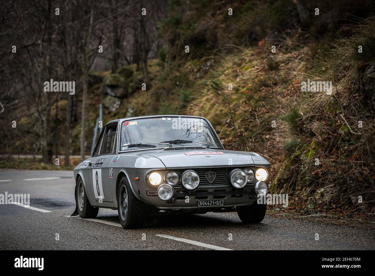 08 TOSETTI Max (ITA), BERNARDELLI Marco (ITA), LANCIA FULVIA 1600 HF, 1971, Action during the 2020 Rallye Monte Carlo Historique from january 30 to february 4 1 at Monaco - Photo Alexandre Guillaumot / DPPI Stock Photo