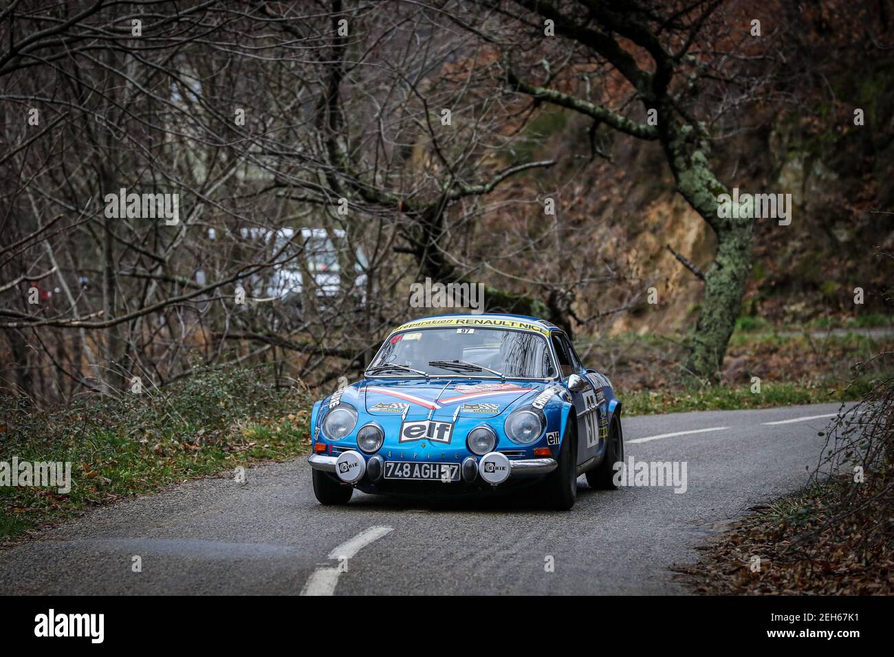 97 DANIEL Jacky (FRA), GARZINO Vincent (FRA), ALPINE-RENAULT A110 1600 SC, 1973, Action during the 2020 Rallye Monte Carlo Historique from january 30 to february 4 1 at Monaco - Photo Alexandre Guillaumot / DPPI Stock Photo