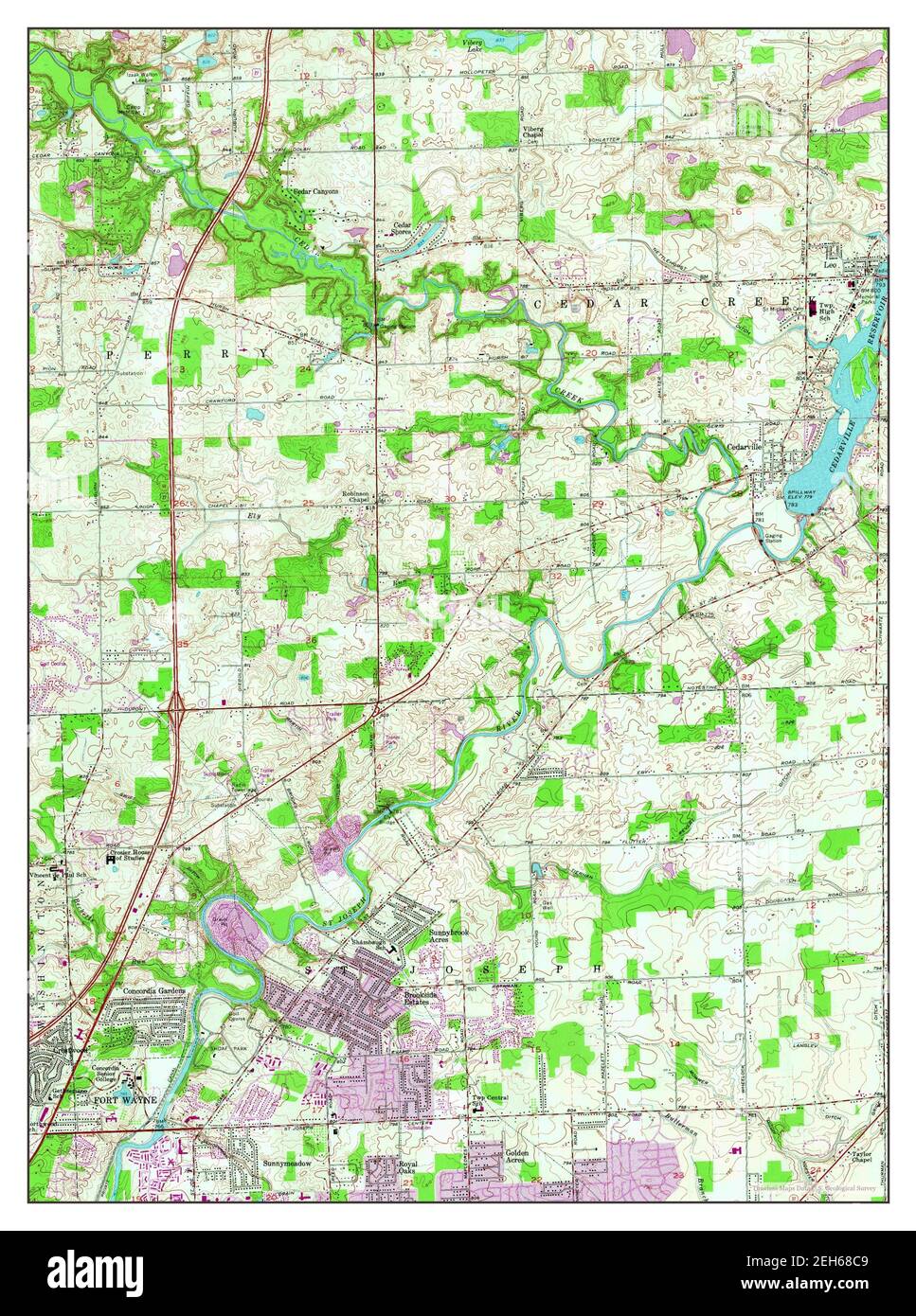 Cedarville map hires stock photography and images Alamy