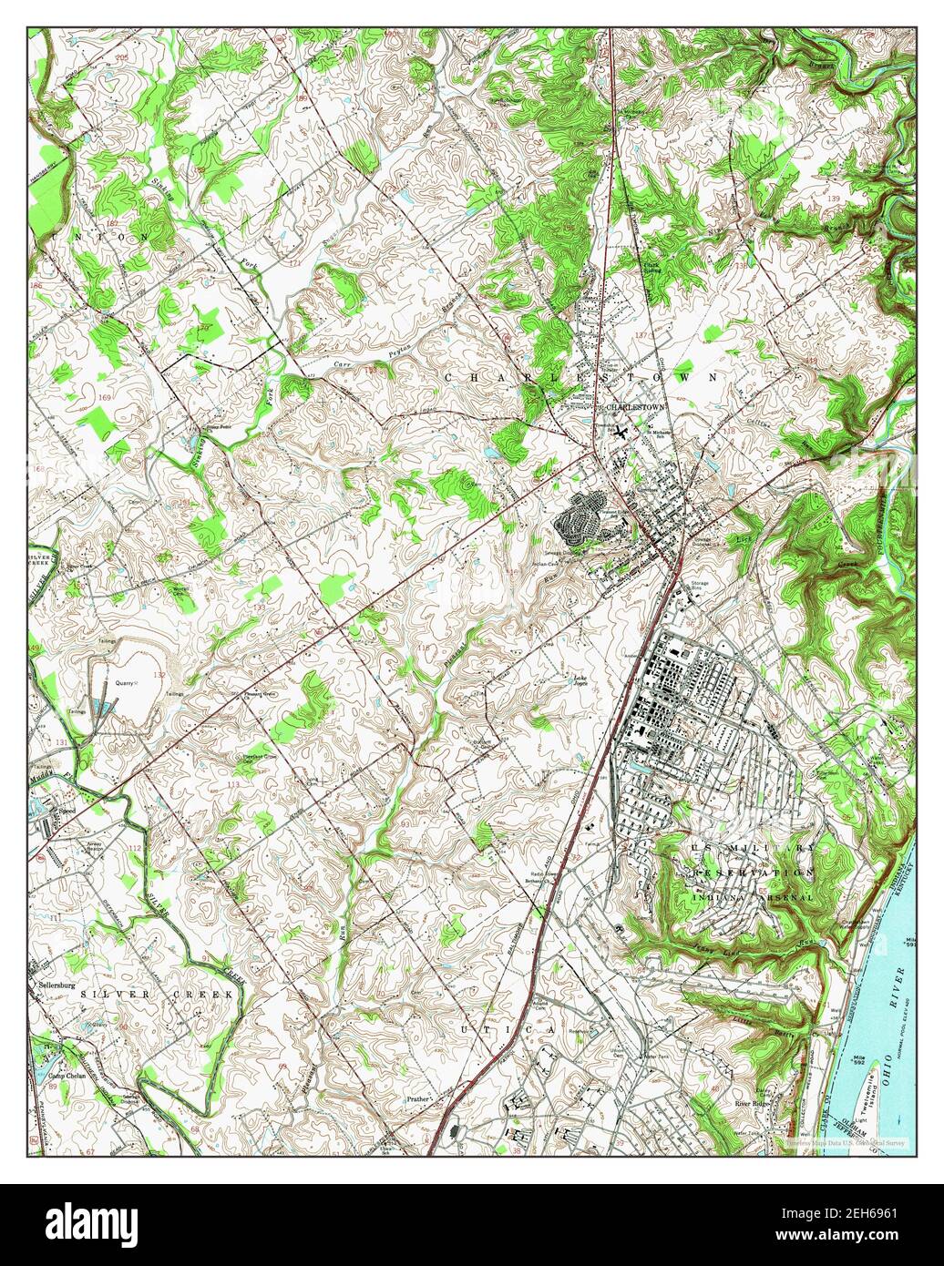 Charlestown indiana map hires stock photography and images Alamy