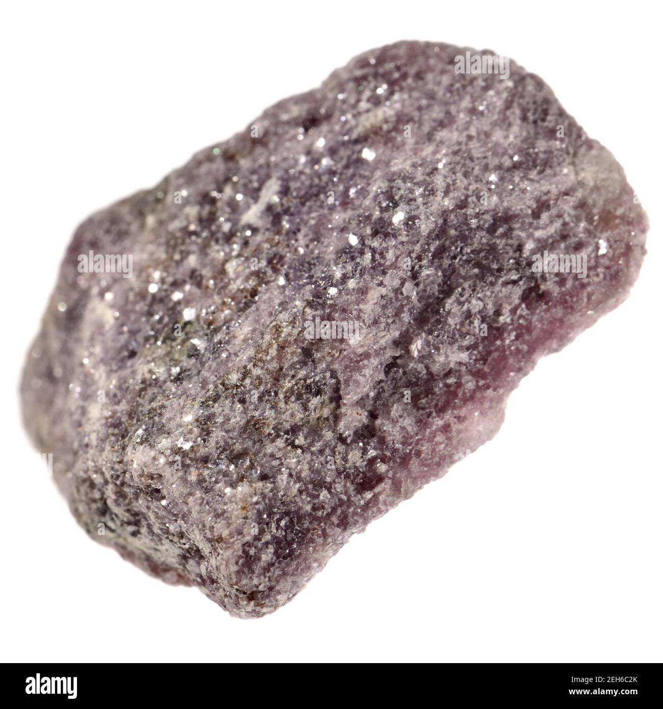Lepidolite - abundant lithium-bearing mineral - phyllosilicate Stock Photo