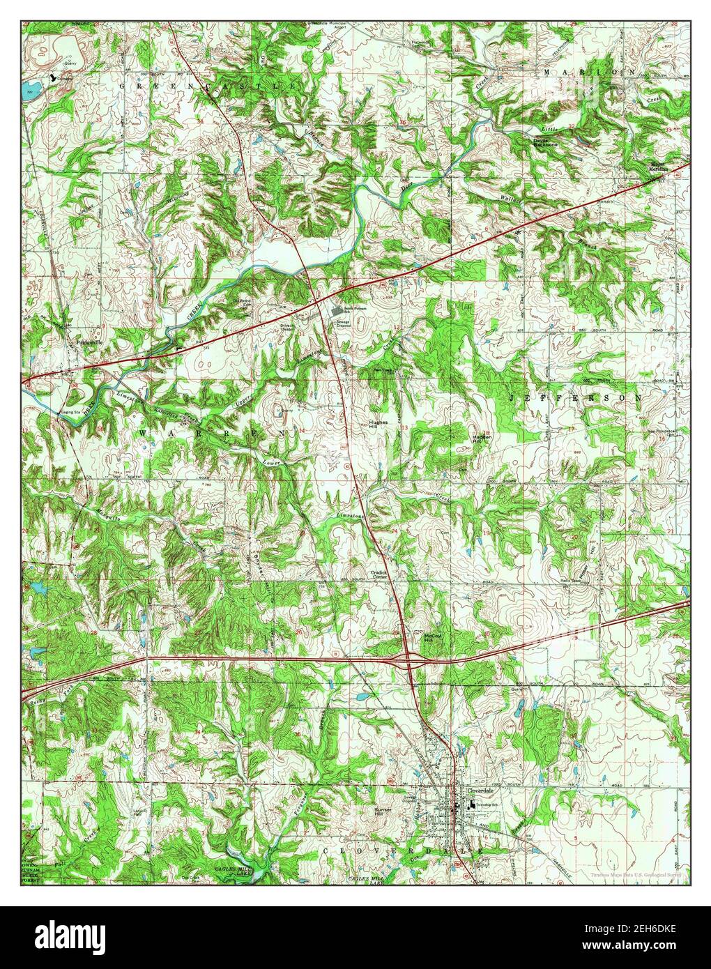Map Of Cloverdale Indiana Cloverdale, Indiana, Map 1970, 1:24000, United States Of America By  Timeless Maps, Data U.s. Geological Survey Stock Photo - Alamy
