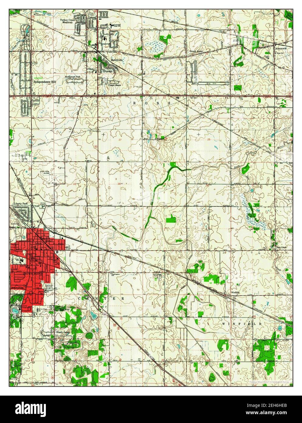 Crown point indiana map hires stock photography and images Alamy