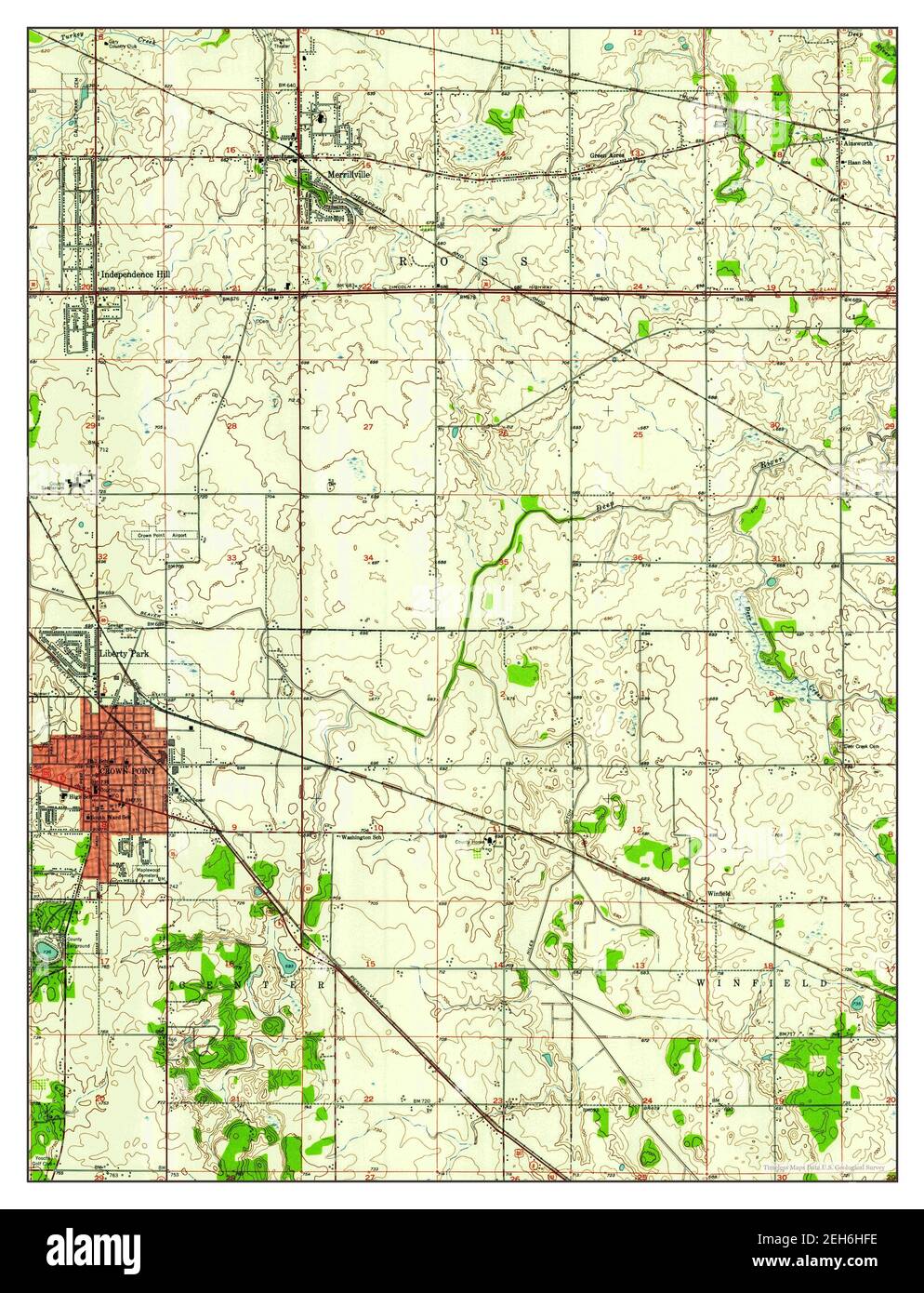 Crown point indiana map hi-res stock photography and images - Alamy