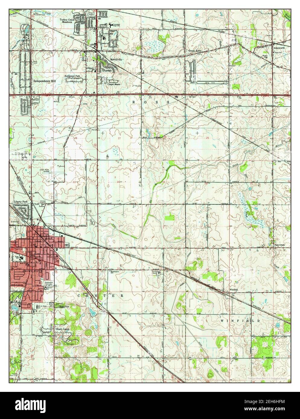 Crown Point, Indiana, map 1962, 124000, United States of America by Timeless Maps, data U.S