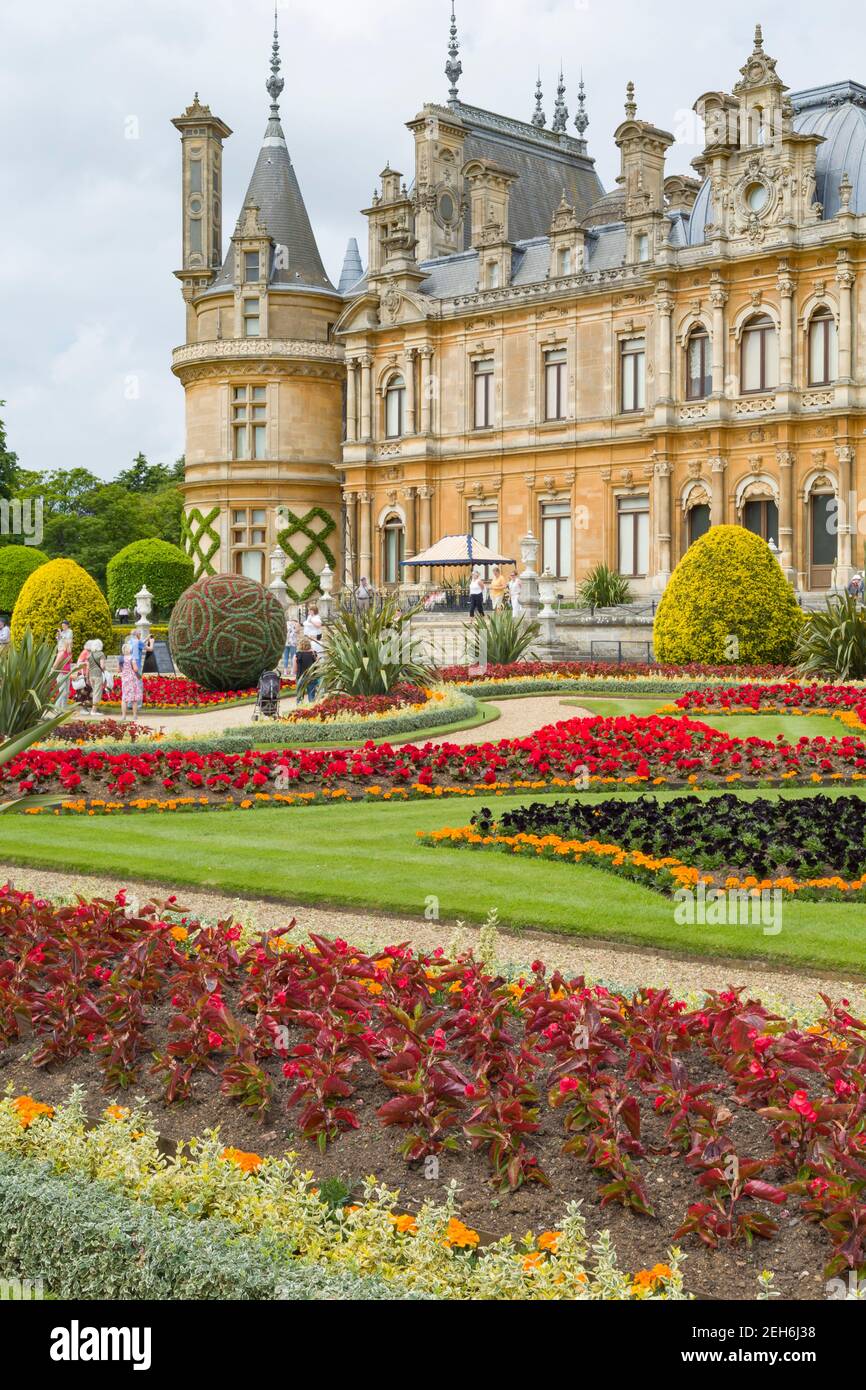 BUCKINGHAMSHIRE, UK June 25, 2015. Waddesdon Manor and gardens, a