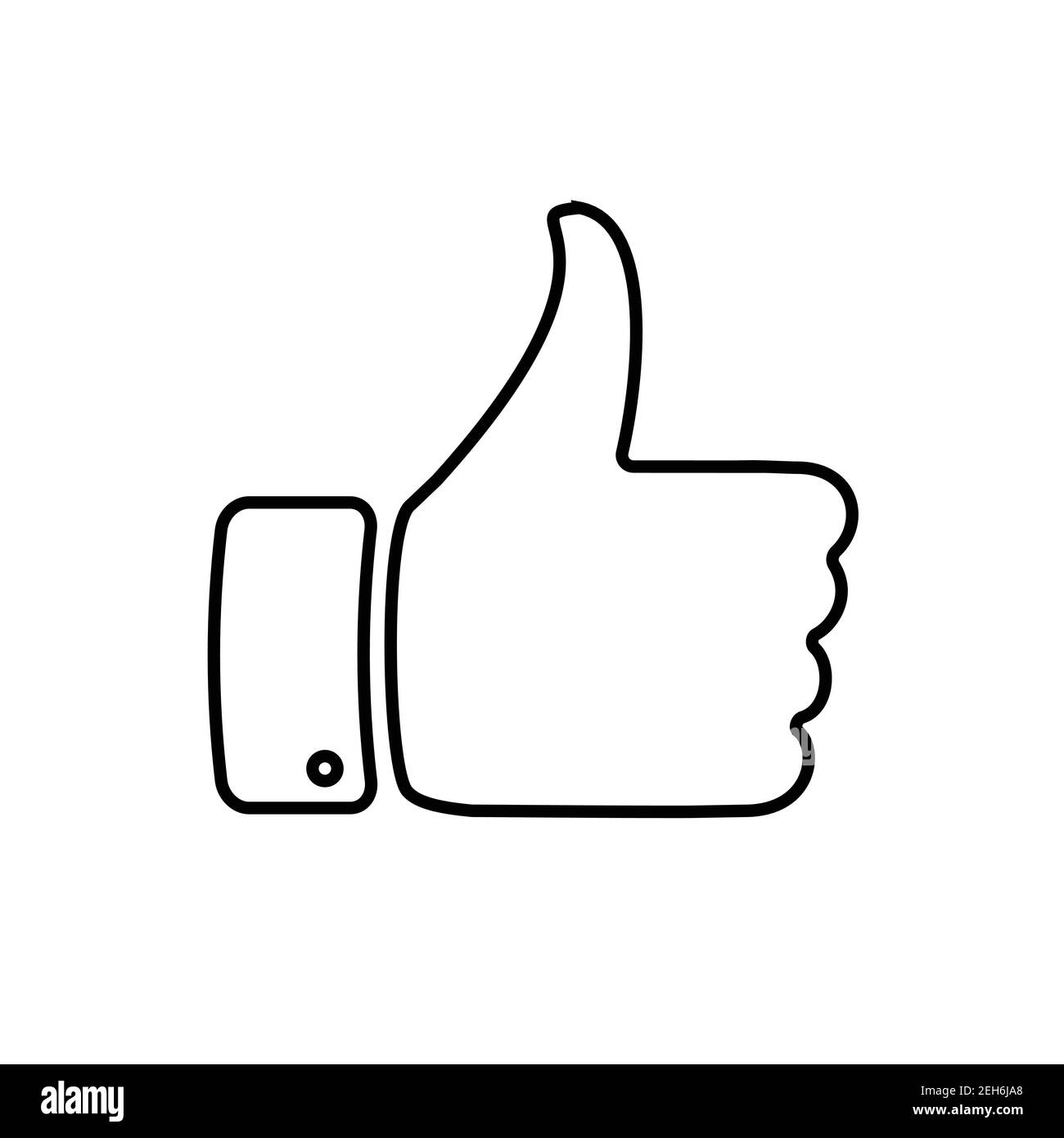 hand with thumb up and like vector icon Stock Vector Image & Art - Alamy