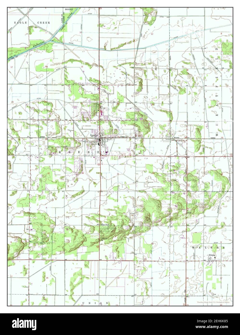 Map Of Demotte Indiana Demotte, Indiana, Map 1957, 1:24000, United States Of America By Timeless  Maps, Data U.s. Geological Survey Stock Photo - Alamy