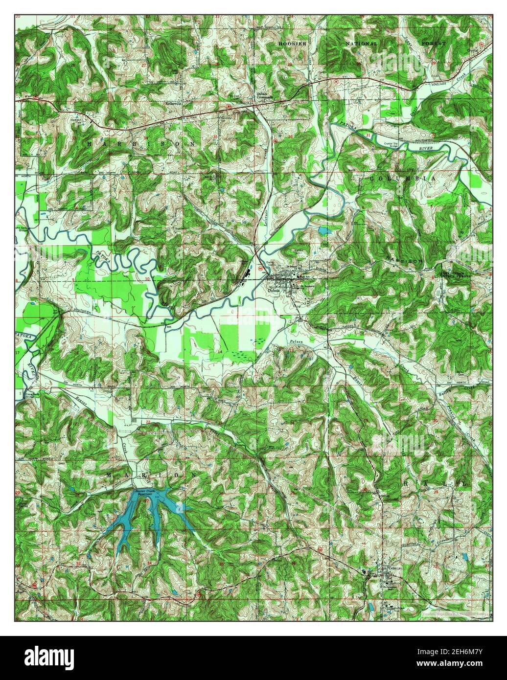 Dubois, Indiana, map 1969, 124000, United States of America by