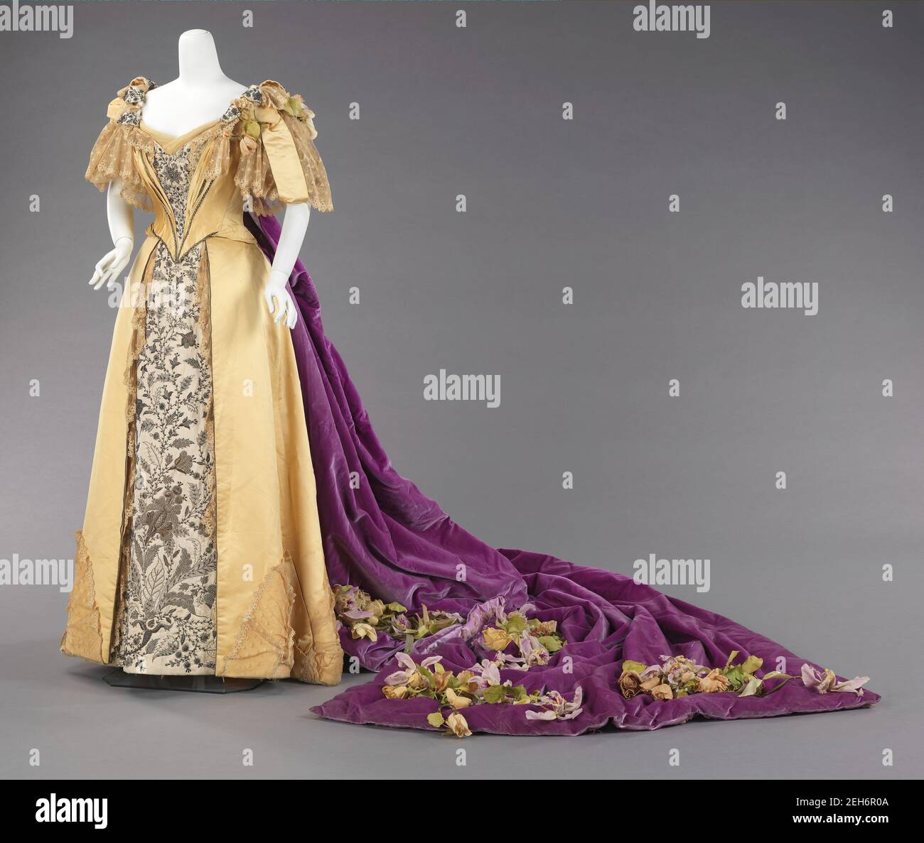 19th century court dress america hi-res stock photogr…
