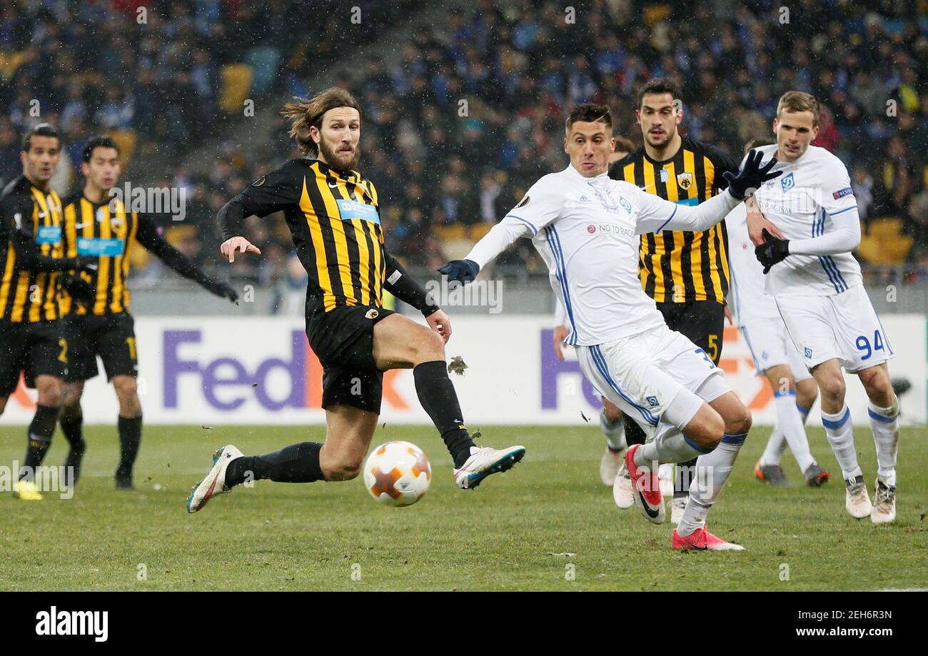 Soccer Football - Europa League Round of 32 Second Leg - Dynamo Kiev vs AEK  Athens - Olympic NSC,