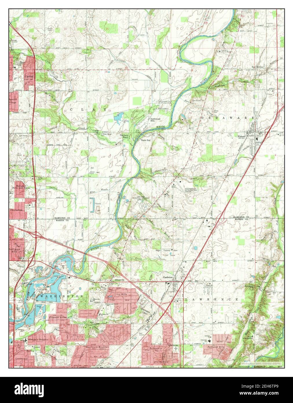 Fishers, Indiana, map 1967, 1:24000, United States of America by ...