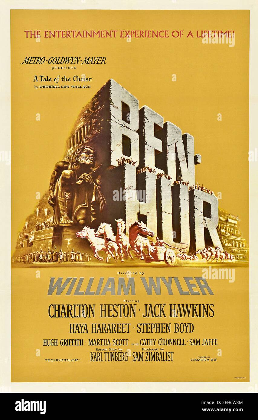 Reynold Brown designed Ben Hur film poster Stock Photo