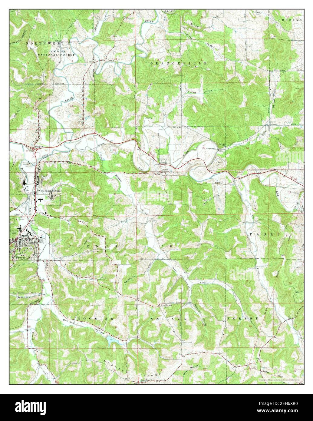 French Lick Indiana Map French Lick, Indiana, Map 1965, 1:24000, United States Of America By  Timeless Maps, Data U.s. Geological Survey Stock Photo - Alamy