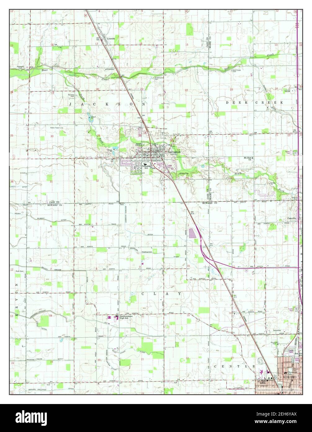 Galveston, Indiana, map 1959, 124000, United States of America by