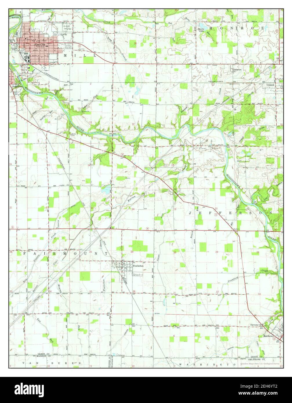 Gas City Indiana Map Gas City, Indiana, Map 1960, 1:24000, United States Of America By Timeless  Maps, Data U.s. Geological Survey Stock Photo - Alamy