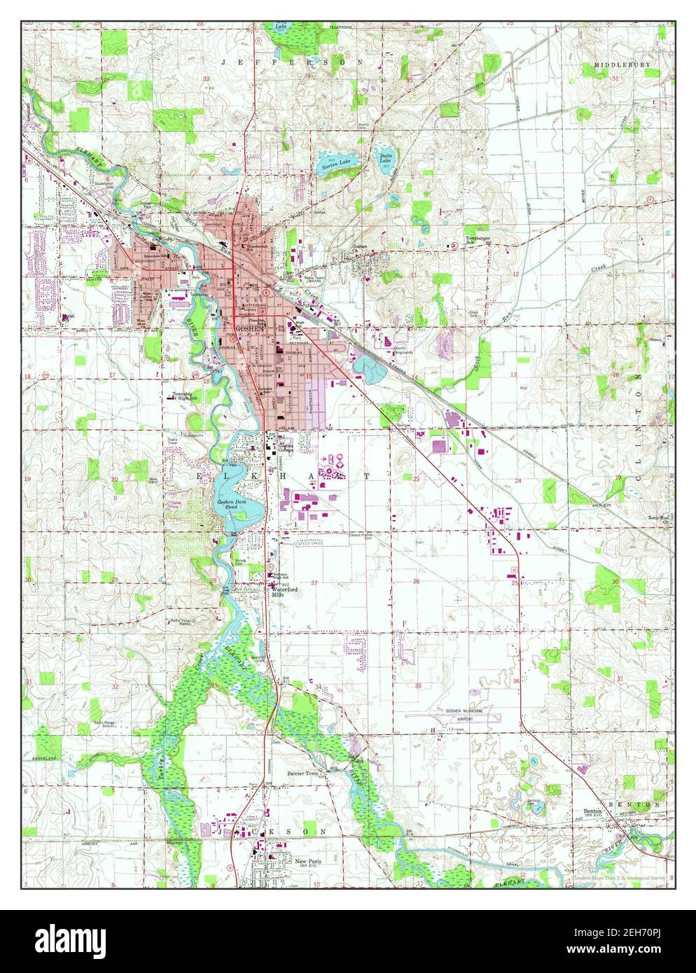 Goshen, Indiana, map 1959, 1:24000, United States of America by ...