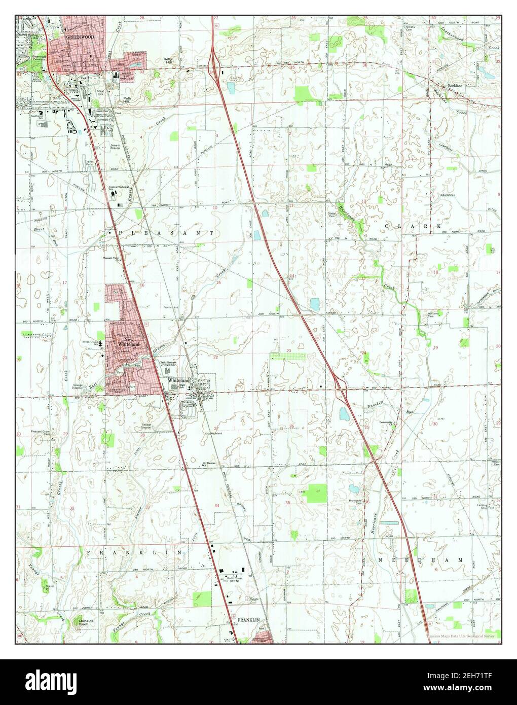 Greenwood, Indiana, map 1973, 124000, United States of America by Timeless Maps, data U.S