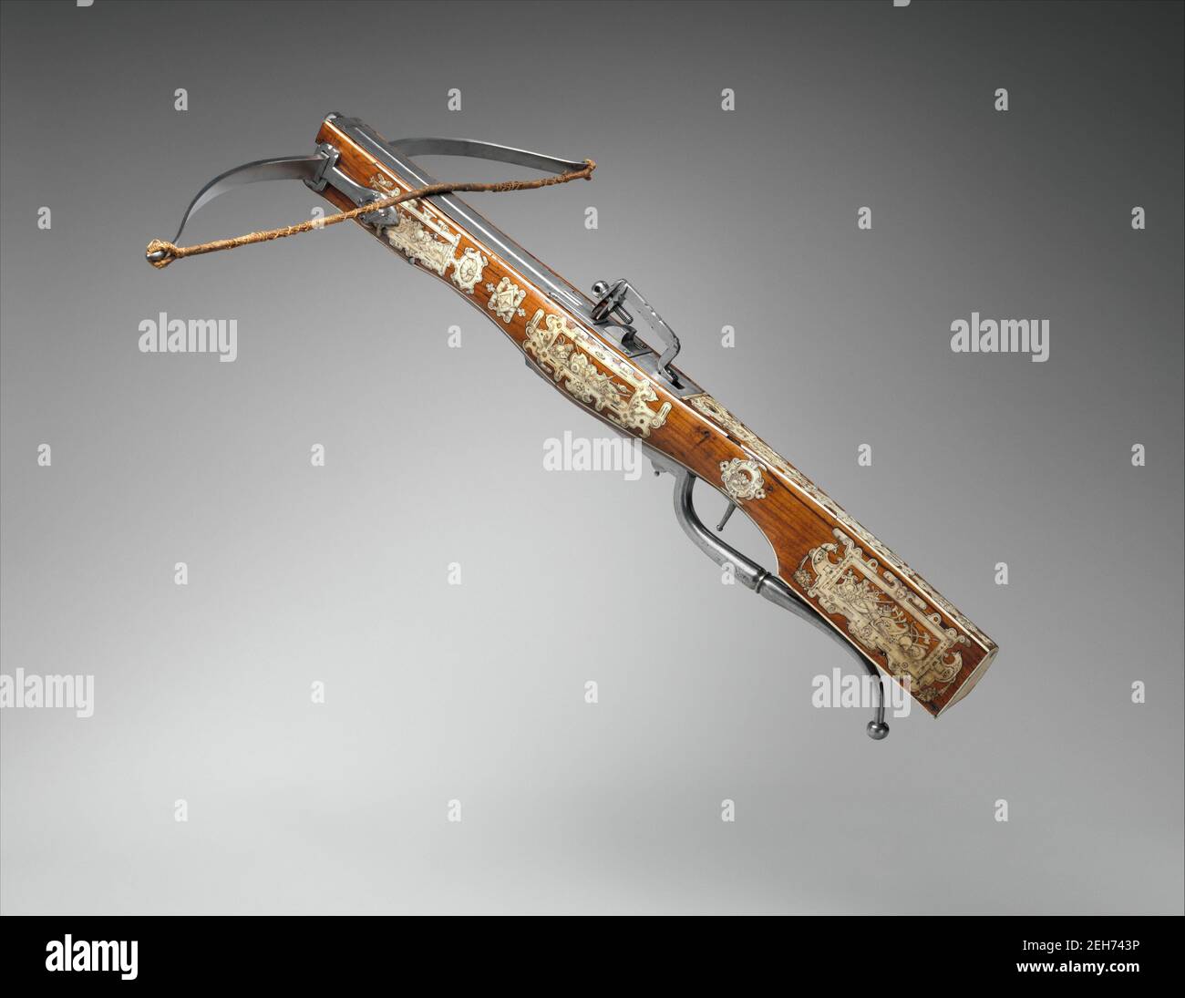 Pellet and Bolt Crossbow Combined with a WheelLock Gun, Central